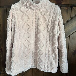 Eddie Bauer Blush Textured Cowl Neck Sweater